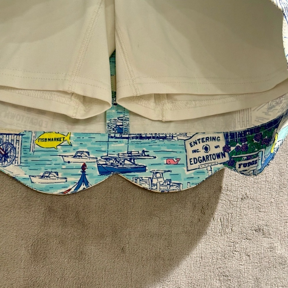Vineyard Vines Women's Edgartown Scalloped Performance Skirt Skort Size 2 - Picture 5 of 11